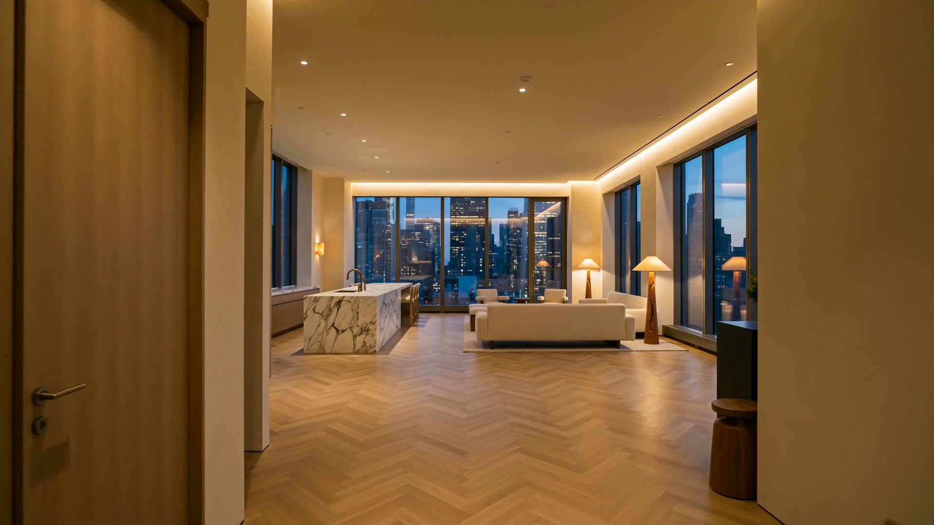 Source image for a luxury apartment walkthrough